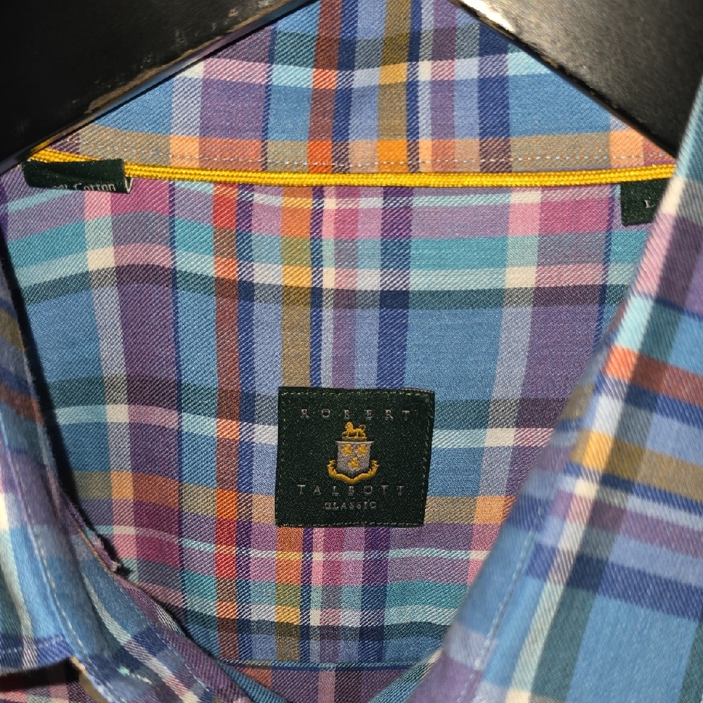 Robert Talbott Men's Vibrant Plaid Button-Down Shirt